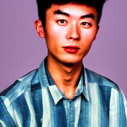 Prompt: photograph of 1 9 8 0 s cool gay chinese young man