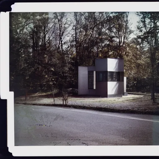 Prompt: polaroid of non euclidian architecture