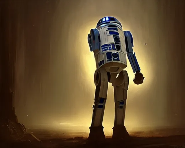 Prompt: photo of dave bautista as r 2 d 2. dark atmosphere. art by greg rutkowski. highly detailed 8 k. intricate. lifelike. soft light. nikon d 8 5 0.