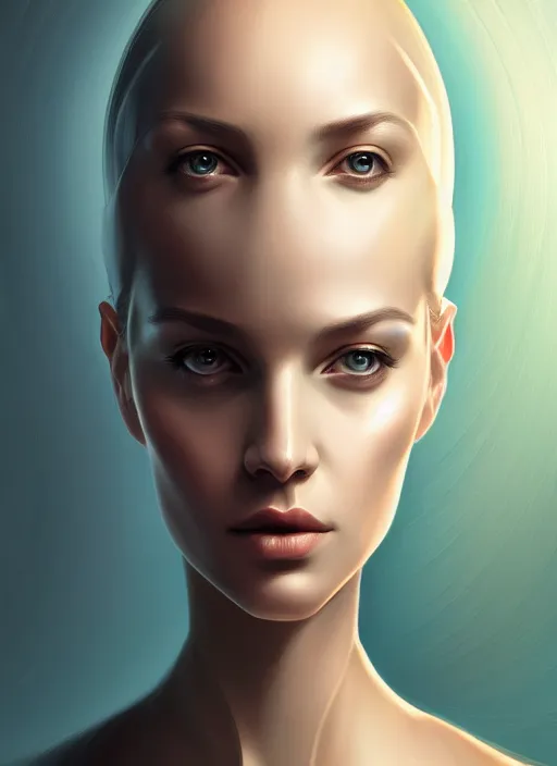 Image similar to symmetry, portrait of female android, intricate, elegant, highly detailed, digital painting, artstation, concept art, smooth, sharp focus, illustration, art by fra angelico and greg ruthkowski