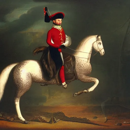 Prompt: napoleon's horse as a squirrel