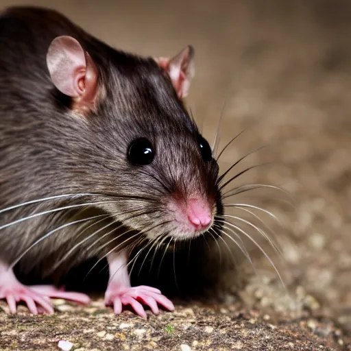 Prompt: professional photograph of handsome brown rat