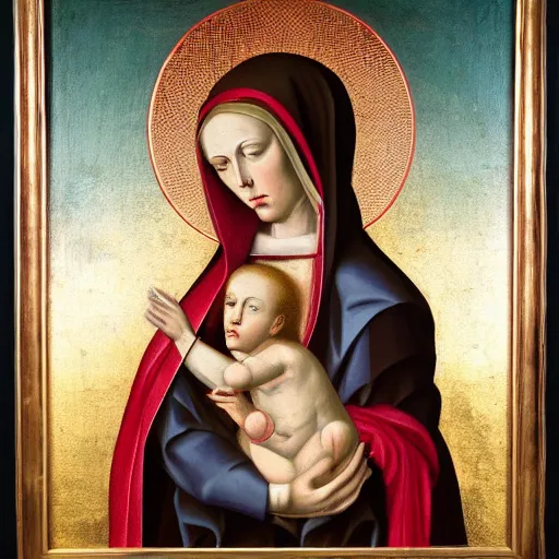 Image similar to Our Lady of Sorrows Renaissance painting