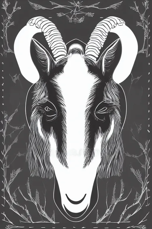 Image similar to mystic goat portrait vector illustration