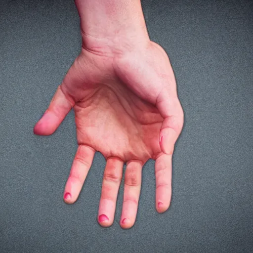 Image similar to hand of a normal human being