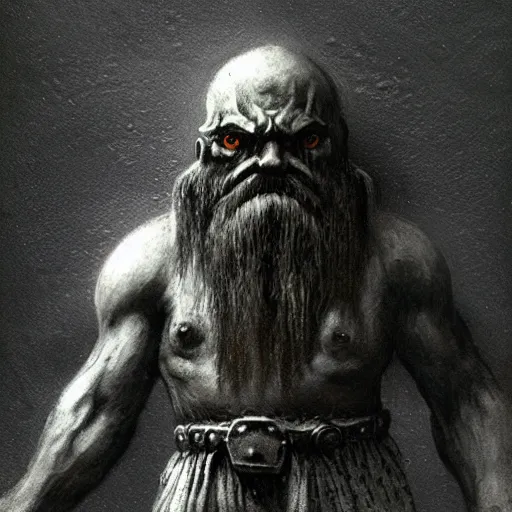 Image similar to warhammer dwarf slayer concept art, beksinski