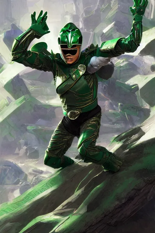 Image similar to portrait of carl sagan as green ranger on rollerskates from power rangers, intricate, highly detailed, smooth, artstation, digital illustration by Ruan Jia and Mandy Jurgens and Artgerm and Wayne Barlowe and Greg Rutkowski and Zdislav Beksinski