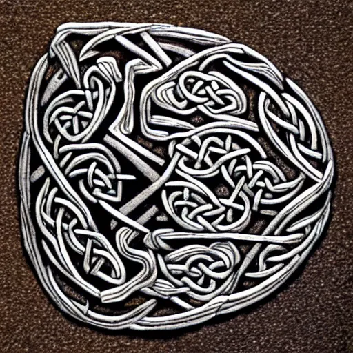 Image similar to Dragon's Head, highly detailed, celtic art style