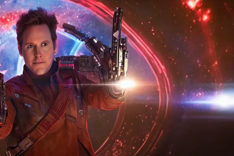 Image similar to james gunn as star - lord from guardians of the galaxy ( 2 0 1 4 ), cinematography