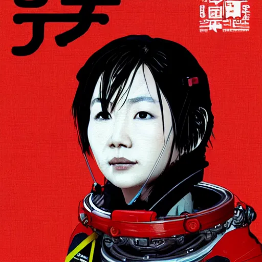 Prompt: portrait of an asian woman as an astronaut character in the style of Death Stranding by Yoji Shinkawa and Ashley Wood