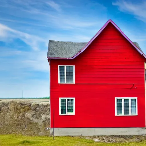 Prompt: a ( red ) house