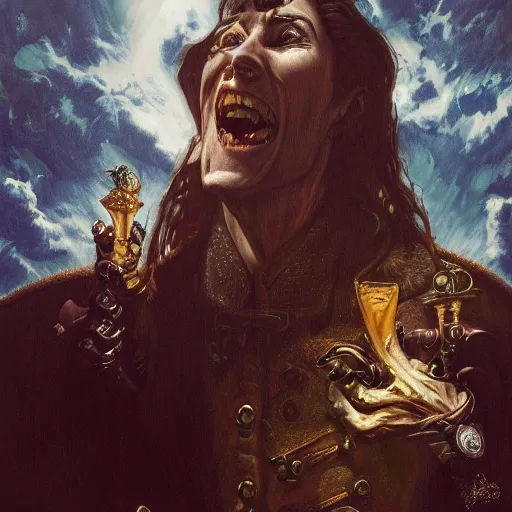 Image similar to portrait of a vampire in the darkness, detailed, centered, digital painting, artstation, concept art, donato giancola, Joseph Christian Leyendecker, WLOP, Boris Vallejo, Annie Leibovitz and Steve McCurry, David Lazar, Jimmy Nelsson, Breathtaking, 8k resolution, extremely detailed, beautiful, establishing shot, artistic, hyperrealistic, beautiful face, octane render