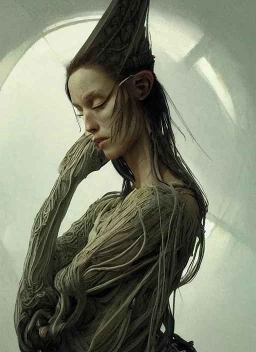 Image similar to avatar poet, physically accurate, moody dynamic lighting, very very intricate, very very elegant, highly detailed, digital painting, artstation, HR GIGER, Hieronymus Bosch, Francis Bacon, concept art, smooth, very beautiful, sharp focus, illustration, art by artgerm and greg rutkowski and alphonse mucha