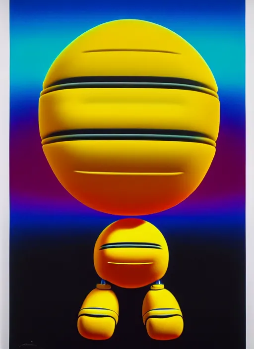 Image similar to inflated robot by shusei nagaoka, kaws, david rudnick, airbrush on canvas, pastell colours, cell shaded, 8 k