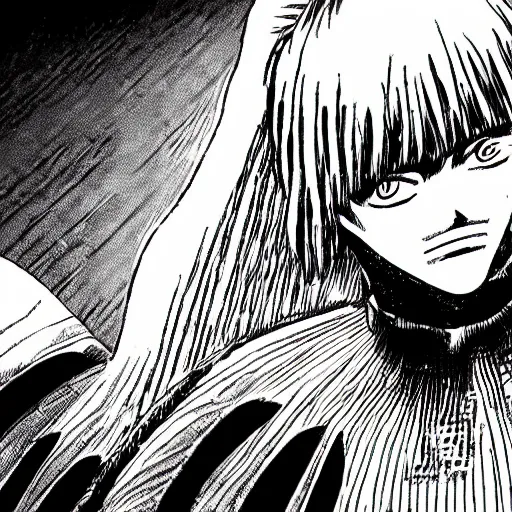 Prompt: a detailed panel from the comic berserk