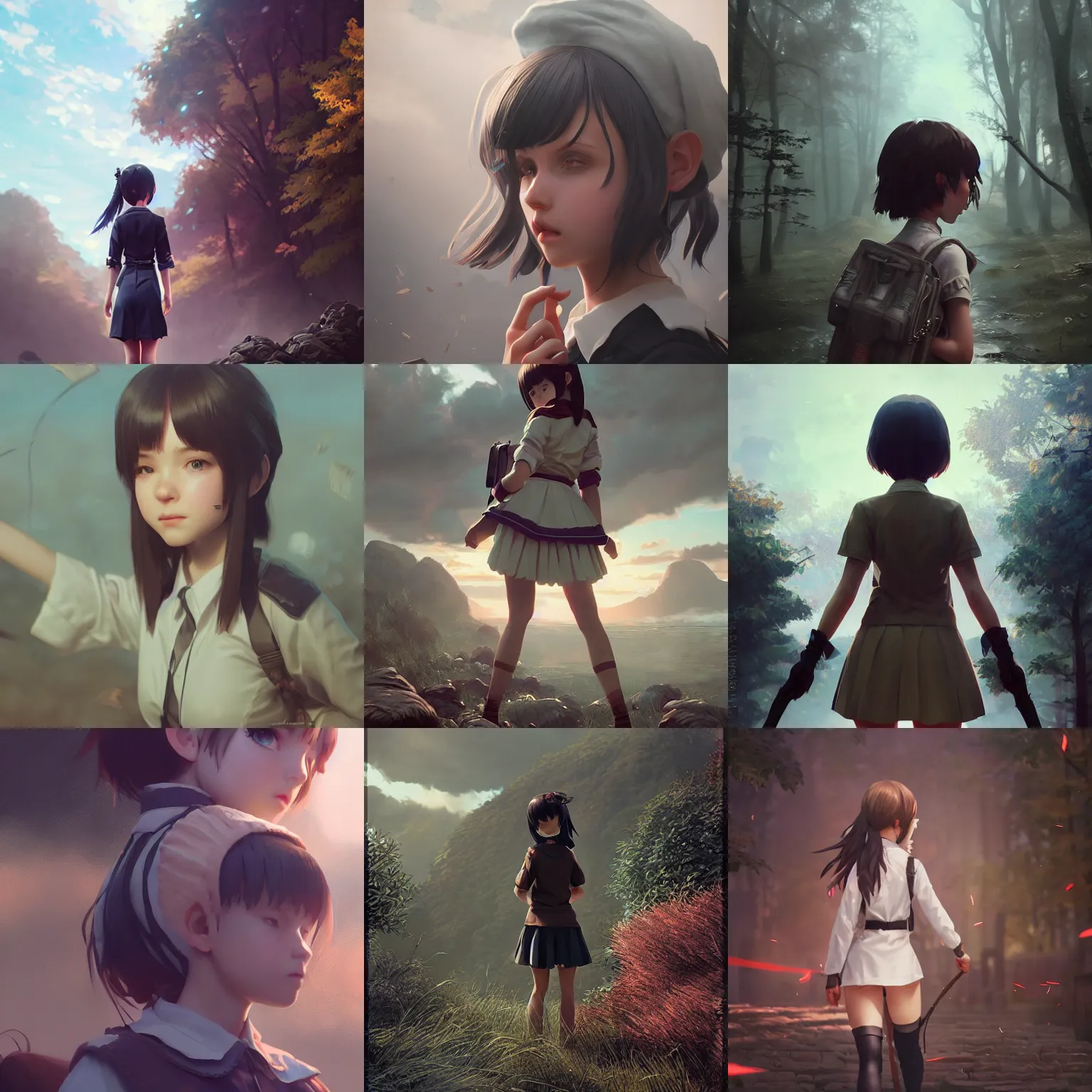 Prompt: insanely detailed. instagram photo, kodak portra. by wlop, ilya kuvshinov, krenz cushart, greg rutkowski, pixiv. zbrush sculpt, octane, maya, houdini, vfx. schoolgirl in perfect world mmorpg. cinematic dramatic atmosphere, sharp focus, volumetric lighting.