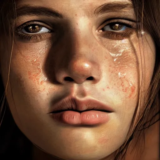 Image similar to high quality, high detail, expressive portrait by juan francisco casas, hd, beautiful faces, deep love in the eyes, photorealistic lighting