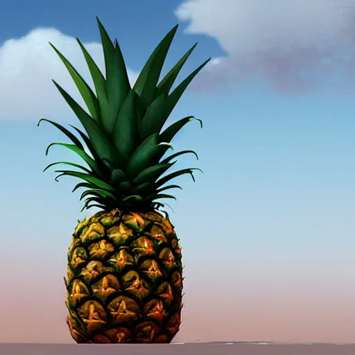 Prompt: Rendering of a pineapple full of details, by Makoto Shinkai and thomas kinkade, Matte painting,trending on artstation and unreal engine