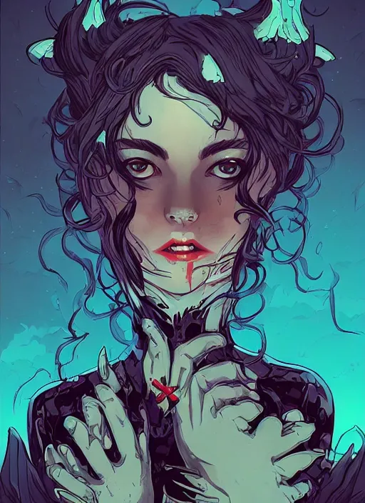 Image similar to beautifull succubus, cute face. dark fantasy, d & d, artstation, art by petros afshar, tom whalen, laurie greasley and greg rutkowski and ilya kuvshinov