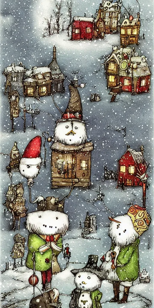 Image similar to a christmas card scene by alexander jansson