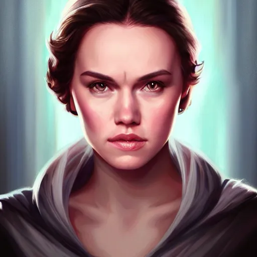 Image similar to portrait of daisy ridley by charlie bowater