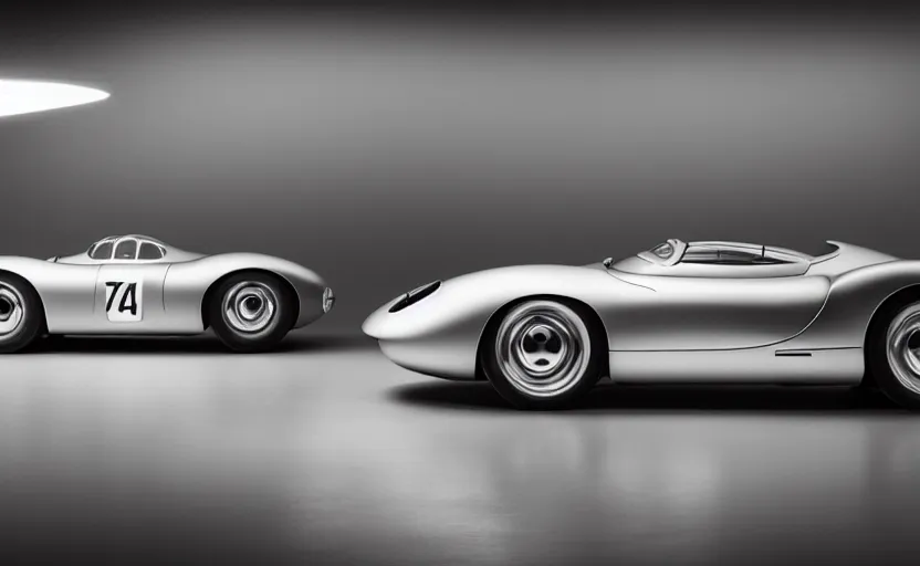 Image similar to “A 2025 Porsche 550 Spyder Concept, studio lighting”