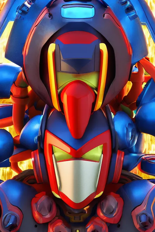 Image similar to robot ninja mask helmet megaman x zero rockman 2 0 2 2 switch game boss legacy collection fanart artsation hyper realistic, octane render clouds, neon colors, bright lights, avatar movie style blue color, 3 2 k image, avatar movie with what if marvel style animation, xel - shaded animation style