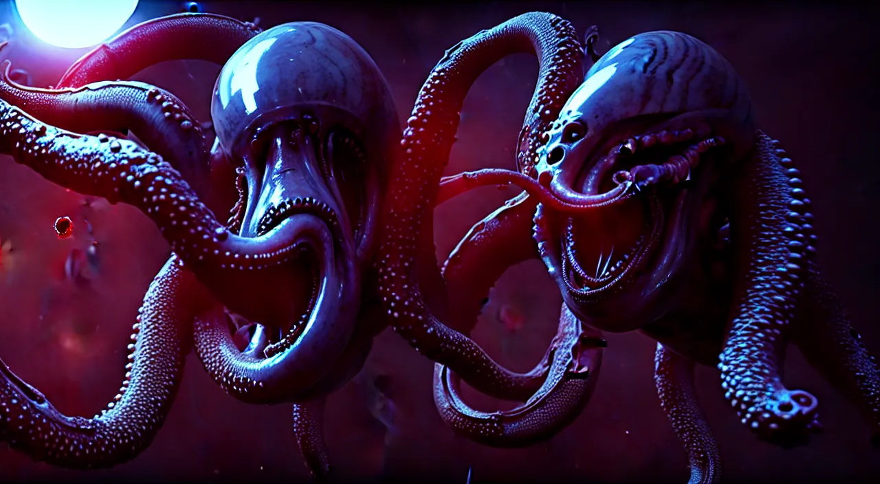 Image similar to gary busey, tentacles, horror video game, sci fi horror, alien ( 1 9 7 9 ), body horror, unreal engine, octane render, depth of field, cycles render, hd
