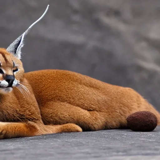 Image similar to caracal smoking cigar