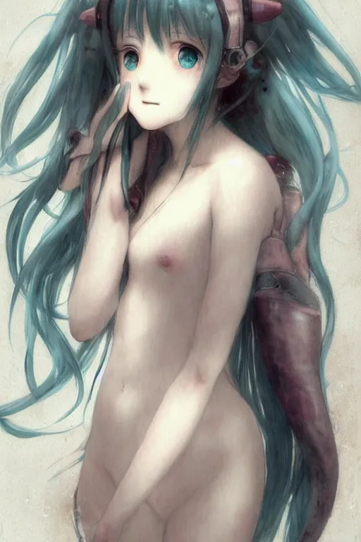 Image similar to ( ( ( ( ( real girl hatsune miku in shower. muted colors. ) ) ) ) ) by jean - baptiste monge!!!!!!!!!!!!!!!!!!!!!!!!!!!