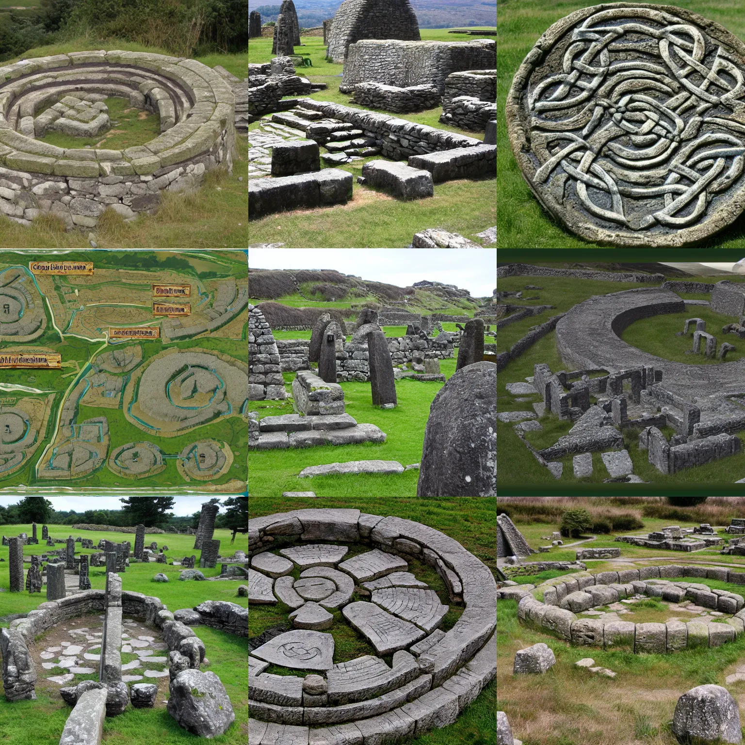 Prompt: twelve hundred bc celtic village