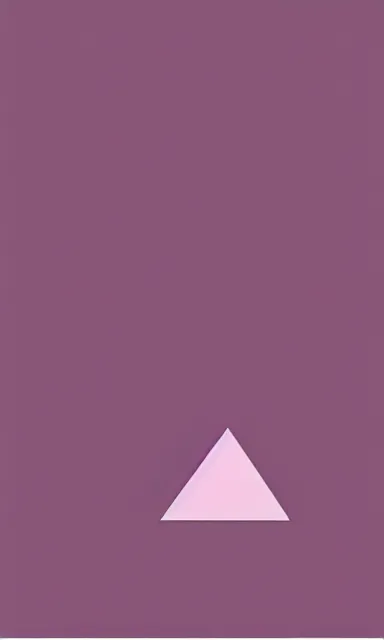 Image similar to inverted! triangle rising out of a serene ocean, calm tones, muted tones, pink, blue, lilac, smooth gradient, album cover, minimalist, expressionist