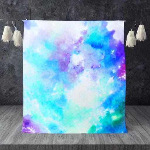 Image similar to frosted astral glacial scarves watercolor artwork confirmed orb