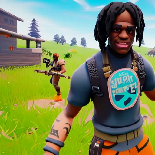 rapper Chief Keef in Fortnite very detailed 4K quality | Stable Diffusion