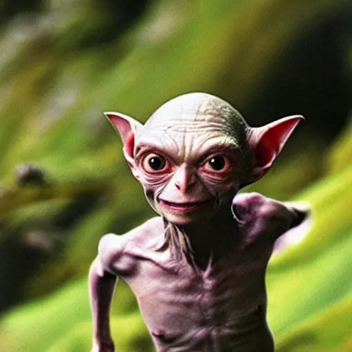 Prompt: award - winning photograph of super stylish and cool gollum