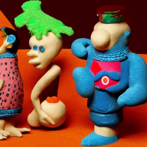 Prompt: a work of art. claymation