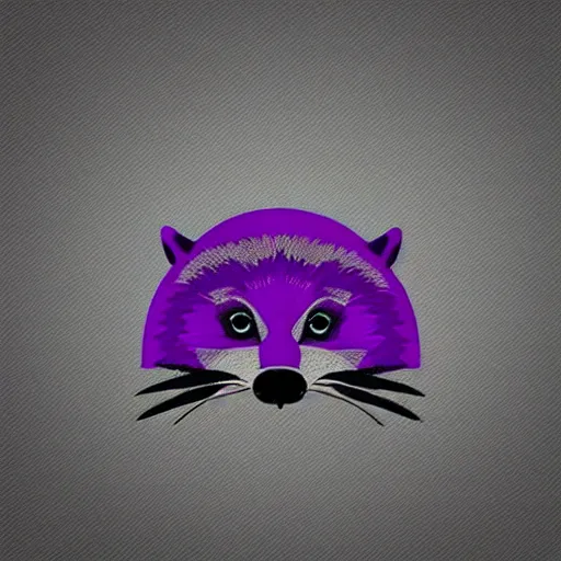 Prompt: purple raccoon logo