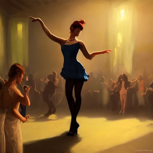 Image similar to holly golightly dancing in a nightclub, anatomy, bathed in light, highly detailed, photorealistic, artstation, smooth, sharp focus, illustration, unreal engine 5, 8 k, art by artgerm and greg rutkowski and edgar maxence