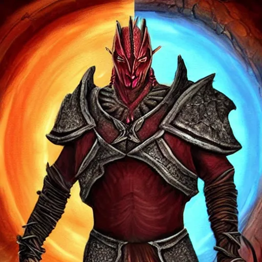 Prompt: Bright, colorful, realistic dark gritty individual elder scrolls morrowind Dagoth Ur, known as Voryn Dagoth in life, and whom Vivec would later come to call The Sharmat, was a powerful Chimer lord and Lord High Councillor to House Dagoth, and is the main antagonist of The Elder Scrolls III: Morrowind full body backlighting, kodachrome, high contrast, highly detailed, sharp focus, digital painting, concept art, illustration, trending on artstation, comic book by Alex Ross cover art