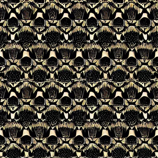 Prompt: symbolism inscrutable textured zampone pattern, symmetrical