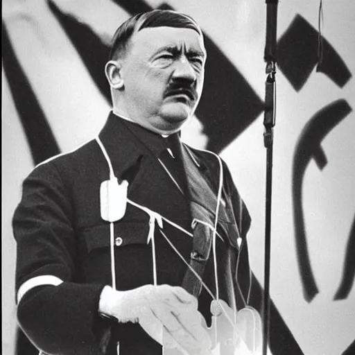 Prompt: Hitler as a 1990s rock star