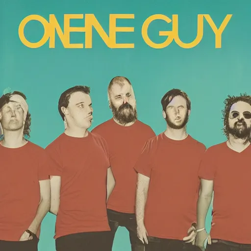 Prompt: album cover of a band named : one boring guy