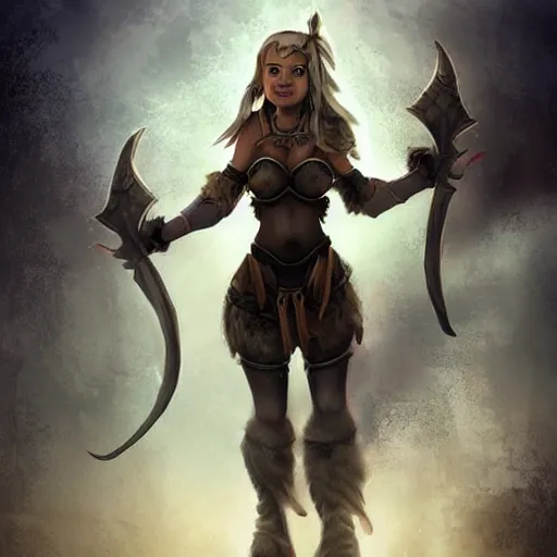 Prompt: A beautiful young girl, captured by Orcs, epic fntasy art style