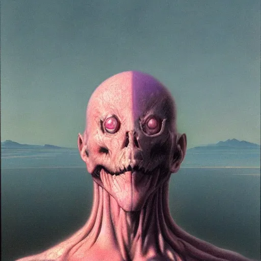 Image similar to a person that is not a human, painted by wayne douglas barlowe