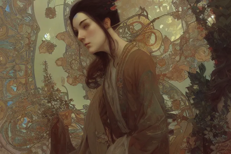 Prompt: a beautiful realistic painting of koyasan, intricate, elegant, highly detailed, digital painting, artstation, concept art, by krenz cushart and artem demura and alphonse mucha