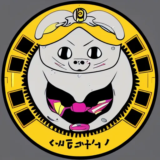 Image similar to an anime seal in the style of studio trigger