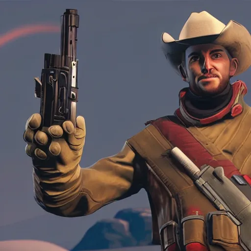 Image similar to No man's sky Gunslinger cowboy