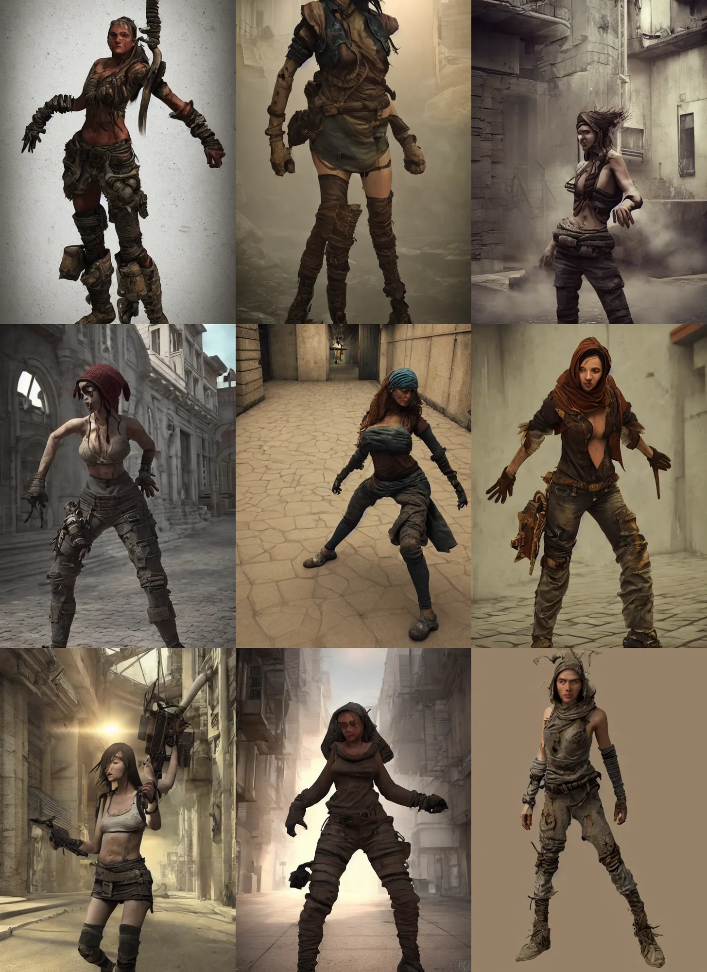 Post-Apocalyptic Fashion | Pose reference, Action pose reference, Body reference  poses