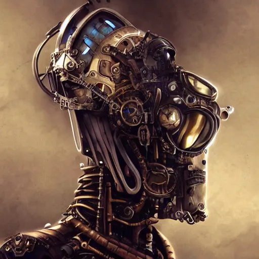 Image similar to clint eastwood as steampunk cyborg reaper, scifi, intricate, elegant, highly detailed, digital painting, artstation, concept art, smooth, sharp focus, illustration, art by giger