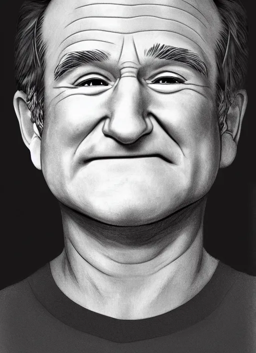 Prompt: a drawing of Robin Williams, by Studio Ghibli, 8k, illustation